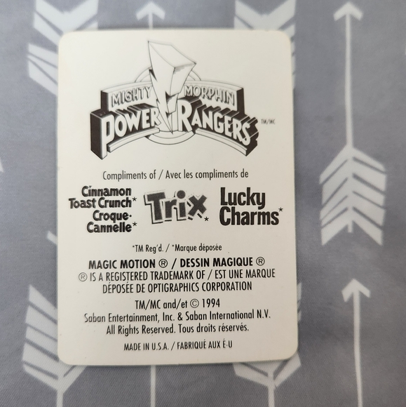 Holographic Yellow Power Ranger Trading Card - Picture 2 of 7